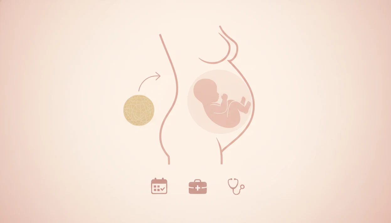 36 weeks pregnant baby size compared with small melon and head-down position
